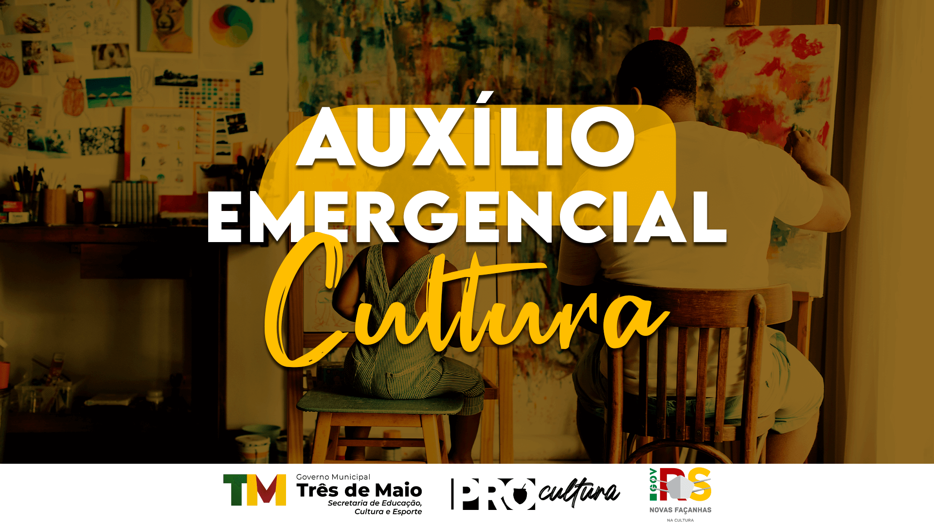 ESTÃO ABERTAS AS INSCRIÇÕES PARA AUXÍLIO EMERGENCIAL DO SETOR CULTURAL 